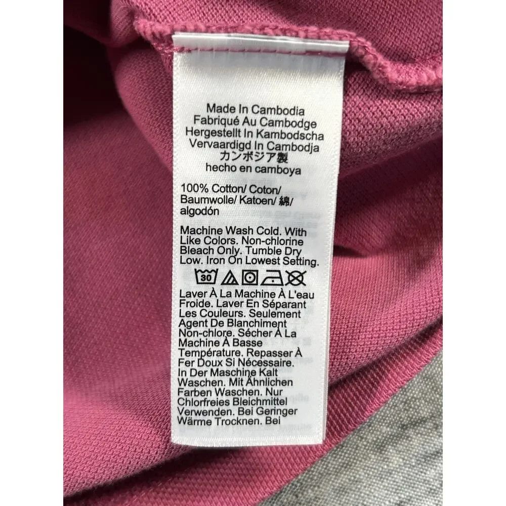 J Crew Oarsman Pique Pocket Shirt Mens Medium Pink Short Sleeve Preppy Crew